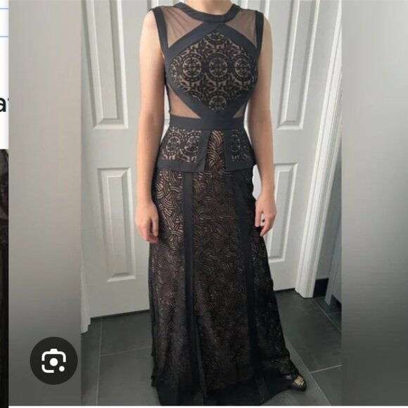 Nwot BCBG MaxAzria Formal Gown Viviana, Black Lace 2 - Picture 13 of 15